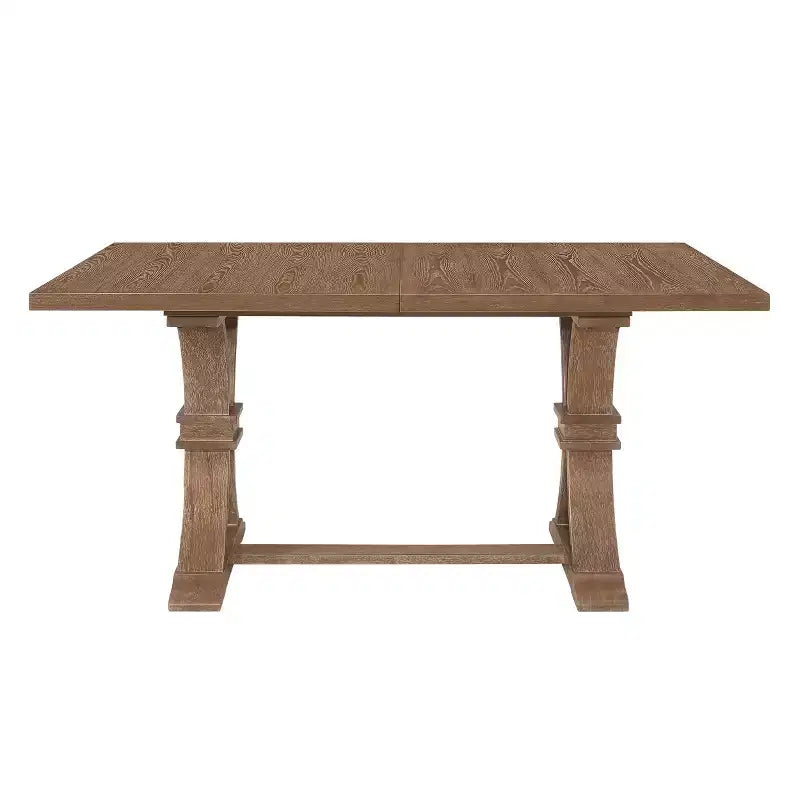 Christopher Knight Home Hudson Ensemble de salle à manger 7 pièces en bois rembourré extensible avec pied de table piédestal