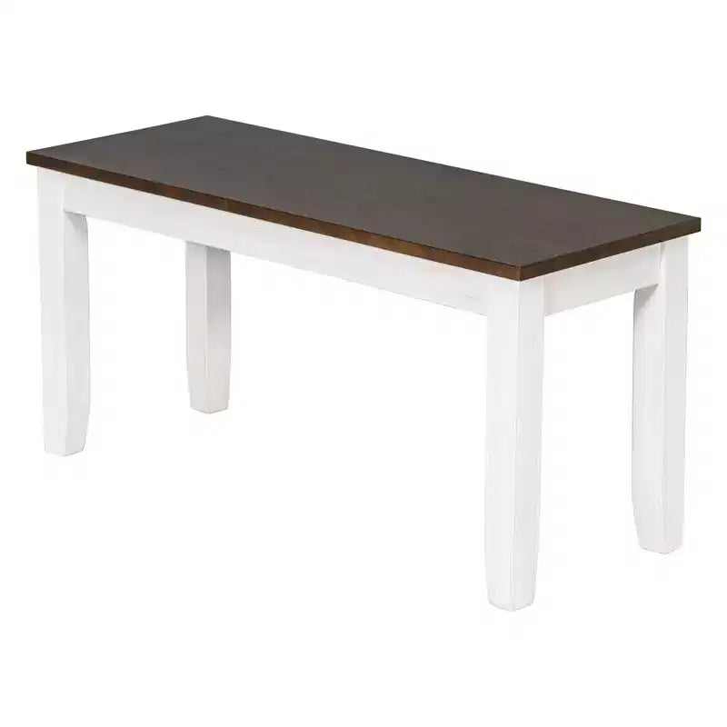Ensemble de salle à manger Whisen de style rustique 6 pièces avec 4 chaises rembourrées et 1 banc