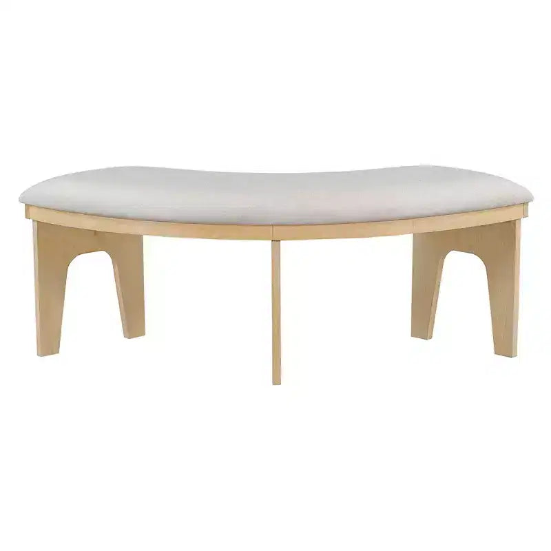 Ensemble de salle à manger rond 5 pièces Whisen Rustic Charm avec 3 chaises rembourrées et un banc incurvé pour salle à manger, cuisine