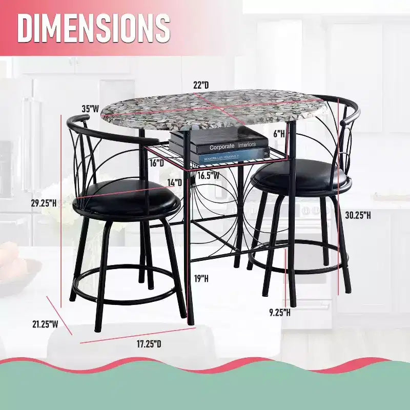 Kings Brand Furniture Ensemble de salle à manger Somis Pub