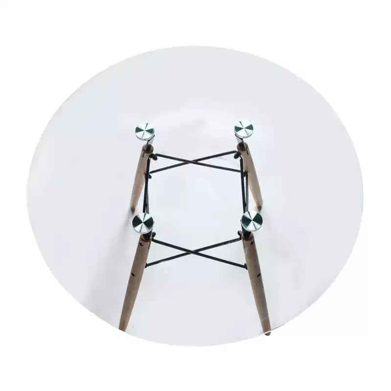 Ensemble de salle à manger 3 pièces Dover de LeisureMod – Table de bistrot ronde en verre transparent de 31 po avec 2 chaises en acrylique avec pieds en bois, cuisine et salle à manger modernes
