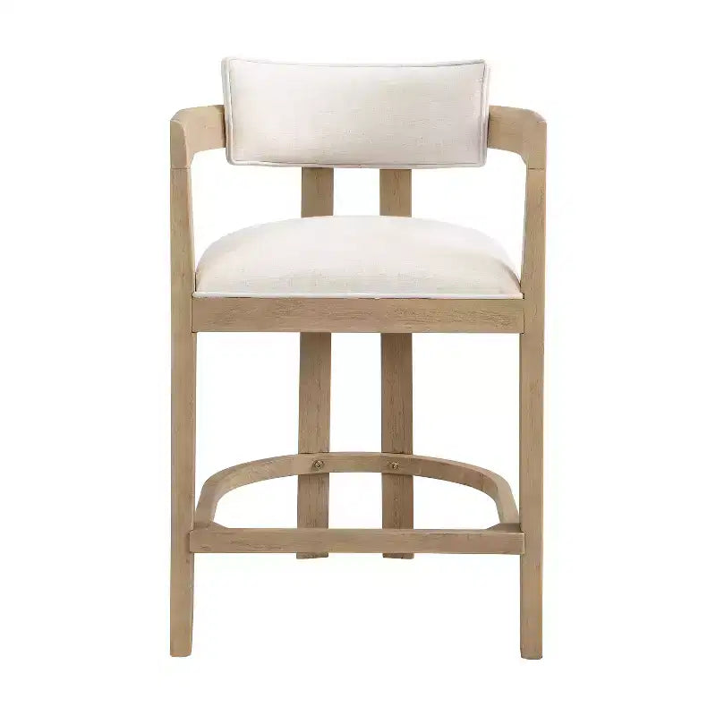 Christopher Knight Home Netia, ensemble de salle à manger moderne 5 pièces en métal et hévéa, hauteur comptoir, brun naturel