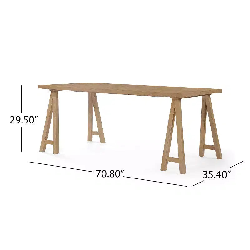 Christopher Knight Home Ensemble de salle à manger 7 pièces en bois d'acacia de style fermette Marseille avec chaises acajou foncé