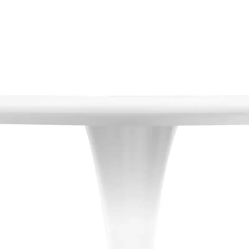 LeisureMod Bristol Ensemble de Salle à Manger 5 Pièces Blanc - Table Ronde et 4 Chaises de Salle à Manger Ergonomiques en Plastique