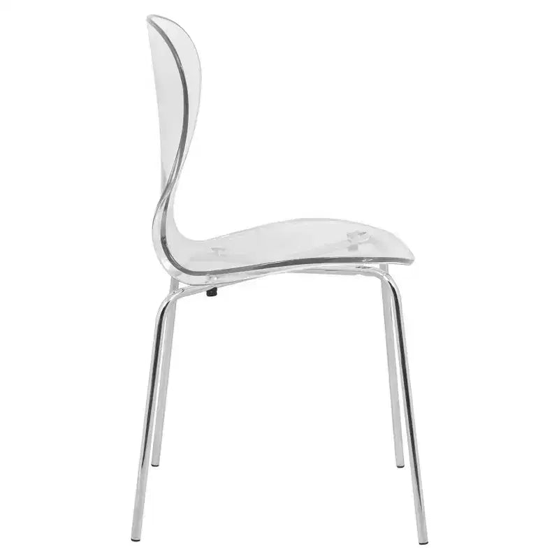 LeisureMod Bristol Ensemble de Salle à Manger 5 Pièces Blanc - Table Ronde et 4 Chaises de Salle à Manger Ergonomiques en Plastique