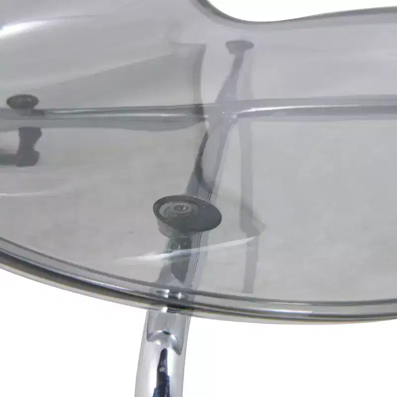 LeisureMod Bristol Ensemble de Salle à Manger 5 Pièces Blanc - Table Ronde et 4 Chaises de Salle à Manger Ergonomiques en Plastique