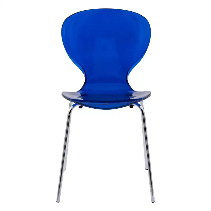LeisureMod Bristol Ensemble de Salle à Manger 5 Pièces Blanc - Table Ronde et 4 Chaises de Salle à Manger Ergonomiques en Plastique