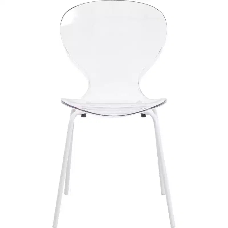 LeisureMod Bristol Ensemble de Salle à Manger 5 Pièces Table à Manger Ronde, 4 Chaises de Salle à Manger en Plastique Pieds Blancs