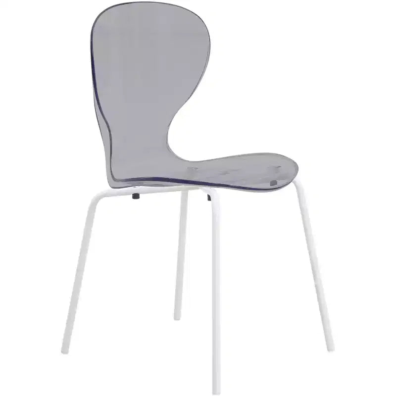 LeisureMod Bristol Ensemble de Salle à Manger 5 Pièces Table à Manger Ronde, 4 Chaises de Salle à Manger en Plastique Pieds Blancs