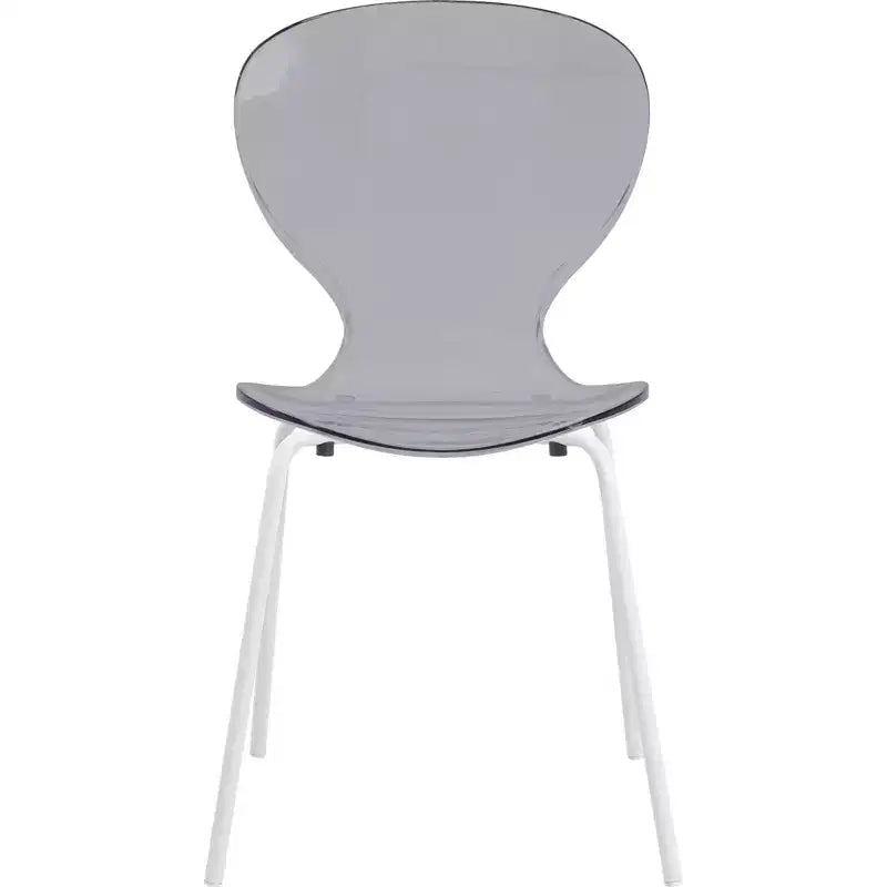 LeisureMod Bristol Ensemble de Salle à Manger 5 Pièces Table à Manger Ronde, 4 Chaises de Salle à Manger en Plastique Pieds Blancs