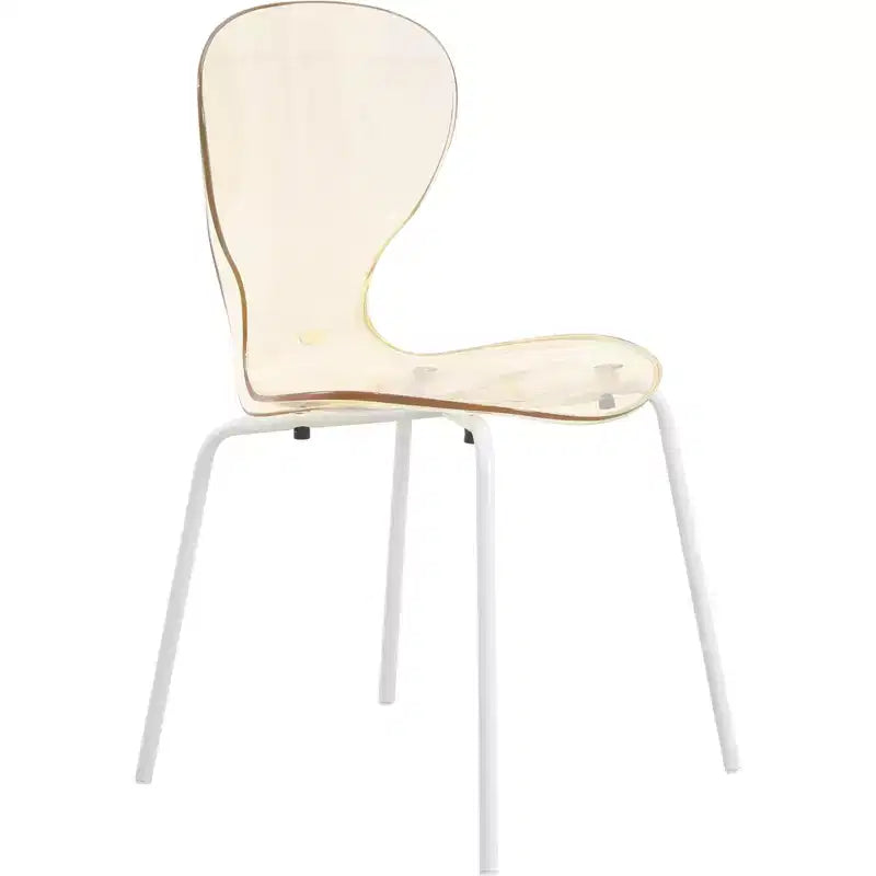 LeisureMod Bristol Ensemble de Salle à Manger 5 Pièces Table à Manger Ronde, 4 Chaises de Salle à Manger en Plastique Pieds Blancs