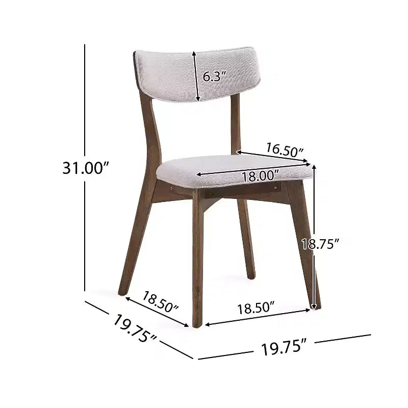 Ensemble de salle à manger rembourré Christopher Knight Home Walton 7 pièces en bois d'hévéa de style milieu de siècle