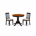 HomeStockKitchen Dining Table Set with 2 Chairs Modern Black