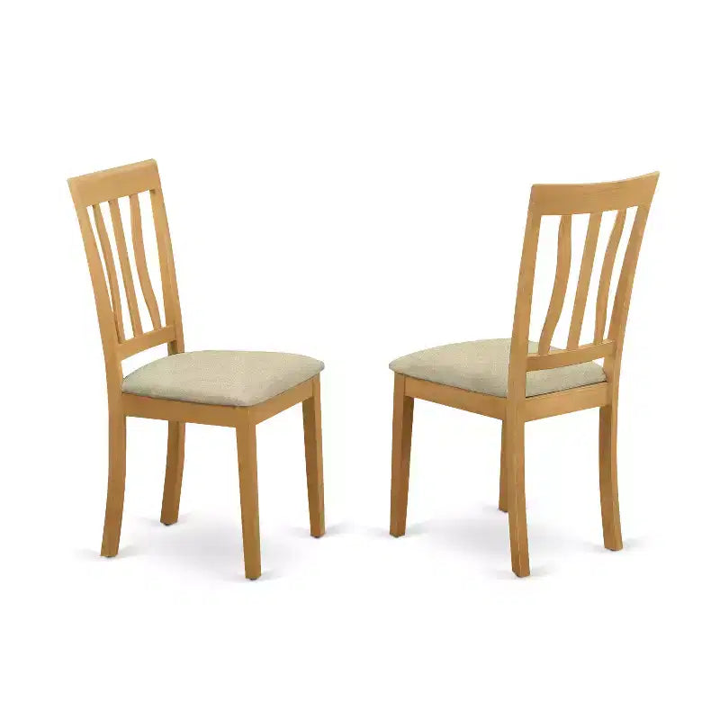 Ensemble table et chaises de salle à manger rectangulaires avec dossier à lattes