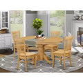 HomeStock Butterfly Leaf Dining Table Set Kitchen Dining Style 1