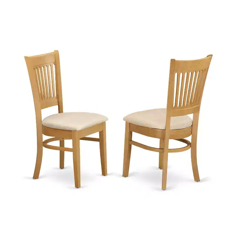 Ensemble Table De Cuisine Et Chaises De Salle À Manger En Bois Dur Asiatique, Fini Chêne