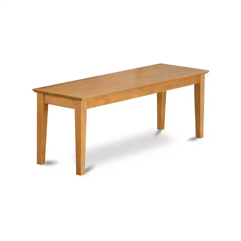 Ensemble table à manger rectangulaire en chêne HomeStock avec 4 chaises et un banc