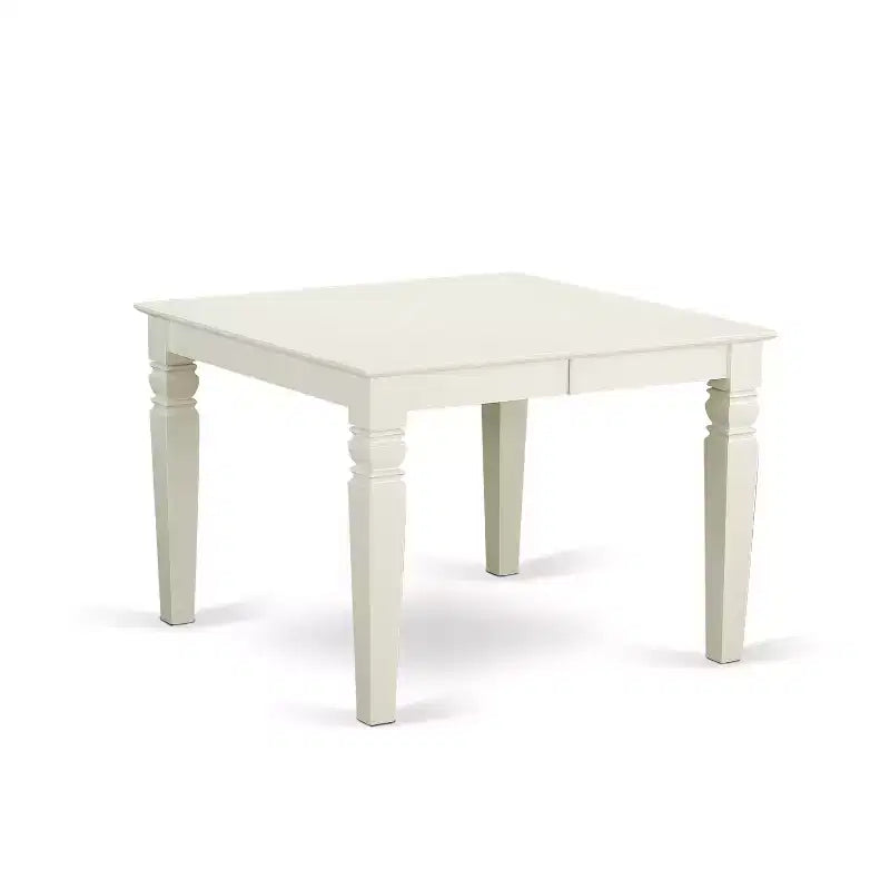 Ensemble de salle à manger 6 pièces HomeStock en lin blanc avec table rectangulaire et chaises