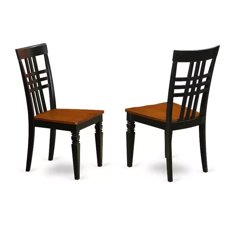HomeStock Ensemble de salle à manger 5 pièces Table rectangulaire avec chaises Cerisier Noir