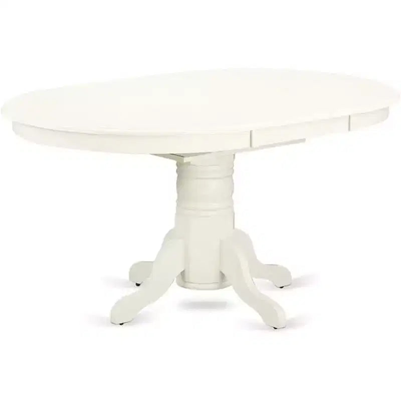 Ensemble table de cuisine 7 pièces HomeStock, chaises Parson en lin blanc