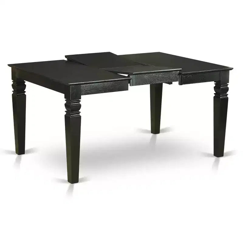 Ensemble table de salle à manger HomeStock, table rectangulaire et 6 chaises, noir et gris foncé