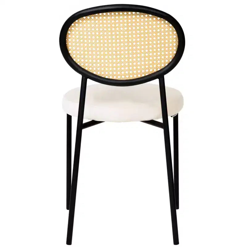 Ensemble de salle à manger LeisureMod 5 pièces - Table à manger ronde 36 po avec dessus en MDF noir et base dorée, 4 chaises de salle à manger en velours avec pieds en acier noir