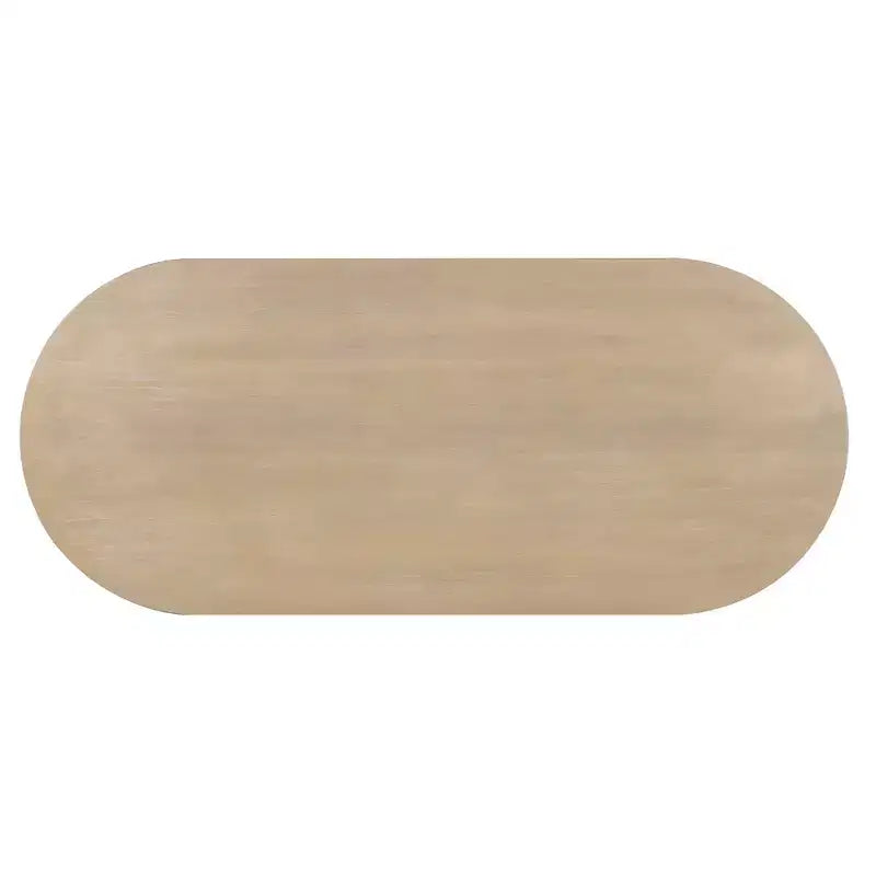 Ensemble de salle à manger ovale 6 pièces Whisen - Table en bois d'hévéa avec 4 chaises en rotin et banc, ensemble de cuisine moderne pour 6 personnes
