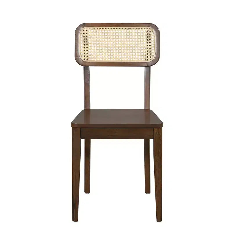 Ensemble de salle à manger ovale 6 pièces Whisen - Table en bois d'hévéa avec 4 chaises en rotin et banc, ensemble de cuisine moderne pour 6 personnes