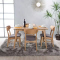 Christopher Knight Home Iriat Mid Century Modern Fabric Upholstered Wood 5 Piece Dining Set