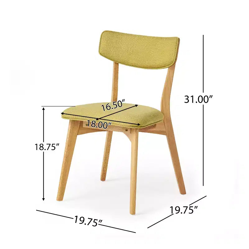 Ensemble de salle à manger 5 pièces en hévéa de style milieu du siècle moderne Laila Christopher Knight Home avec coussins