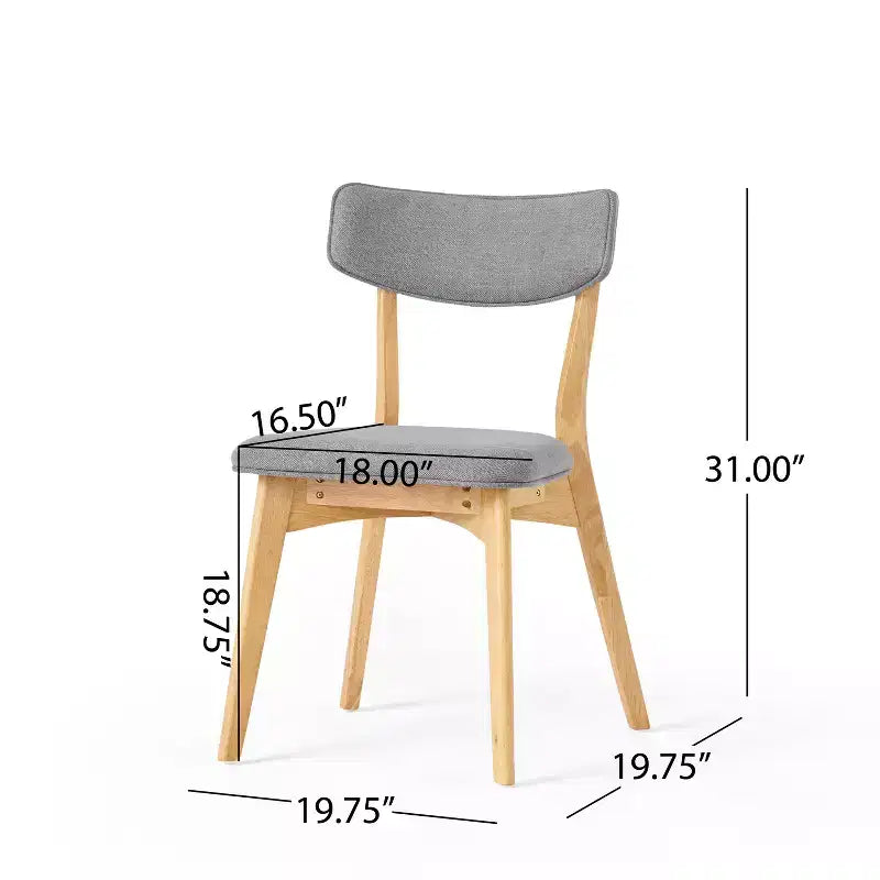 Ensemble de salle à manger 5 pièces en hévéa de style milieu du siècle moderne Laila Christopher Knight Home avec coussins