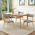 Christopher Knight Home Laila 5 Piece Mid-Century Modern Rubberwood Dining Set with Cushion