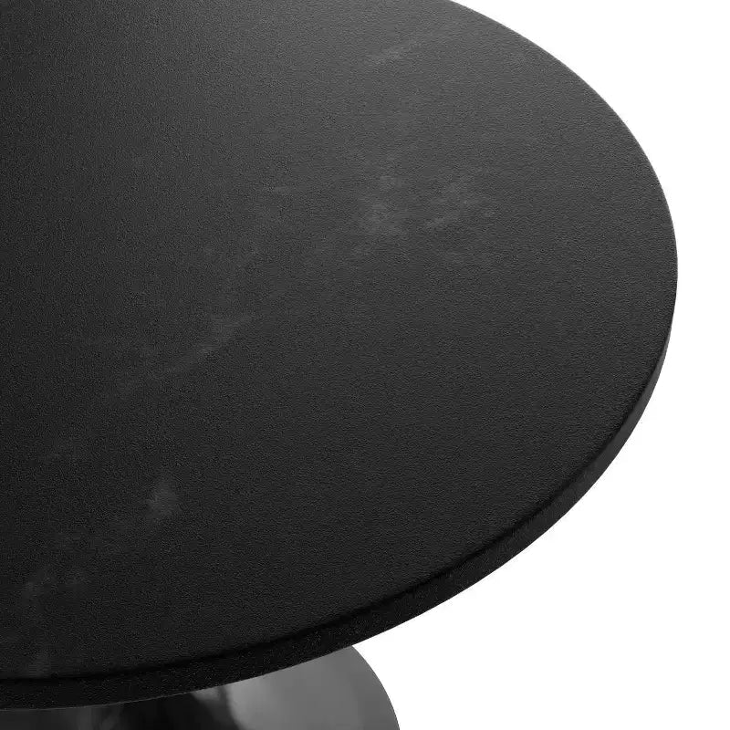 Ensemble de salle à manger 5 pièces LeisureMod Verve avec table à manger ronde de 36 po avec plateau en MDF noir et 4 chaises de salle à manger