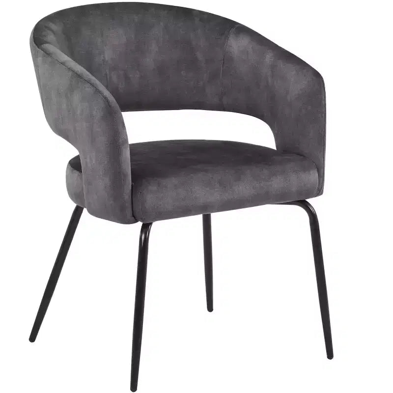 Ensemble de salle à manger 5 pièces LeisureMod Verve avec table à manger ronde de 36 po avec plateau en MDF noir et 4 chaises de salle à manger