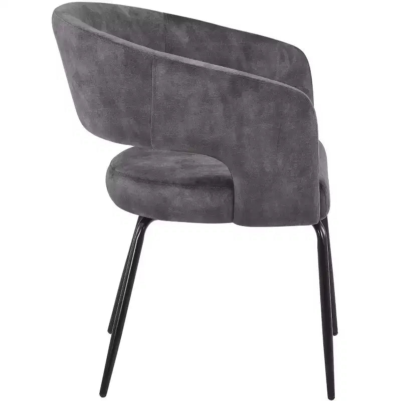Ensemble de salle à manger 5 pièces LeisureMod Verve avec table à manger ronde de 36 po avec plateau en MDF noir et 4 chaises de salle à manger