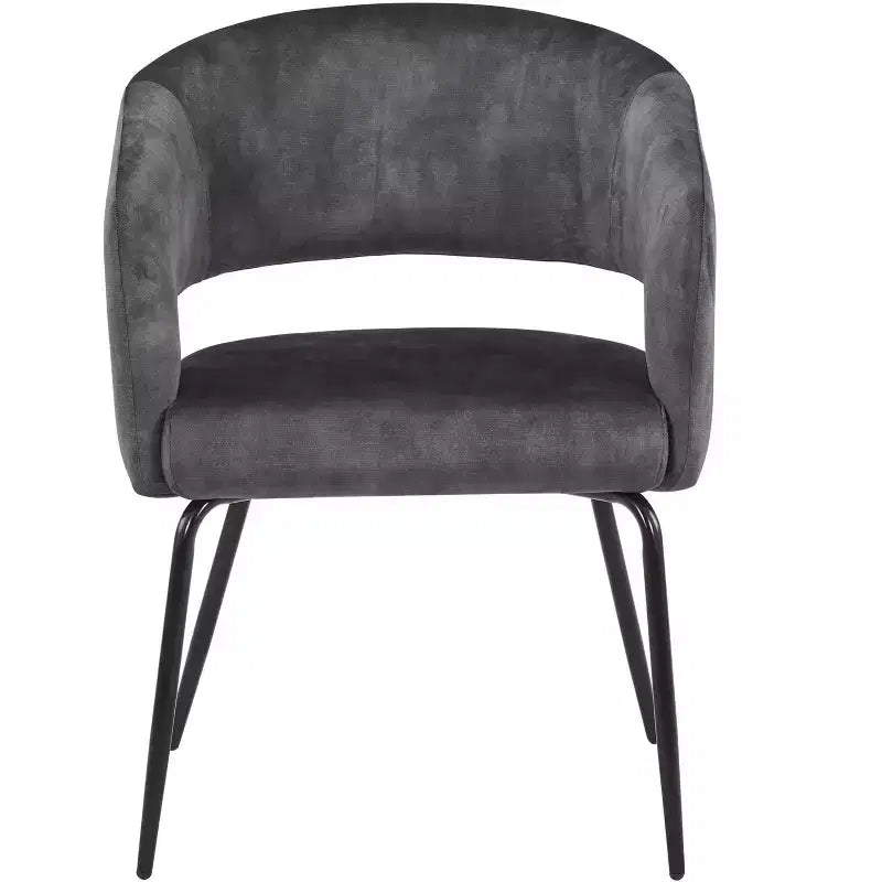 Ensemble de salle à manger 5 pièces LeisureMod Verve avec table à manger ronde de 36 po avec plateau en MDF noir et 4 chaises de salle à manger