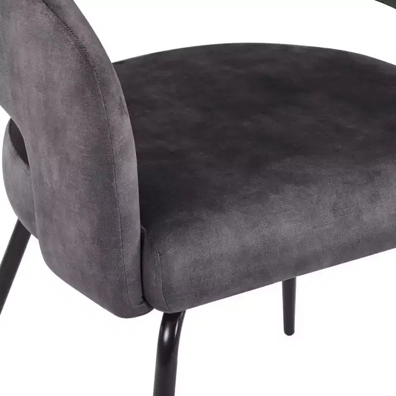 Ensemble de salle à manger 5 pièces LeisureMod Verve avec table à manger ronde de 36 po avec plateau en MDF noir et 4 chaises de salle à manger