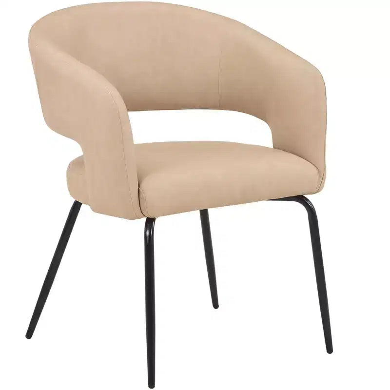 Ensemble de salle à manger 5 pièces LeisureMod Verve avec table à manger ronde de 36 po avec plateau en MDF noir et 4 chaises de salle à manger