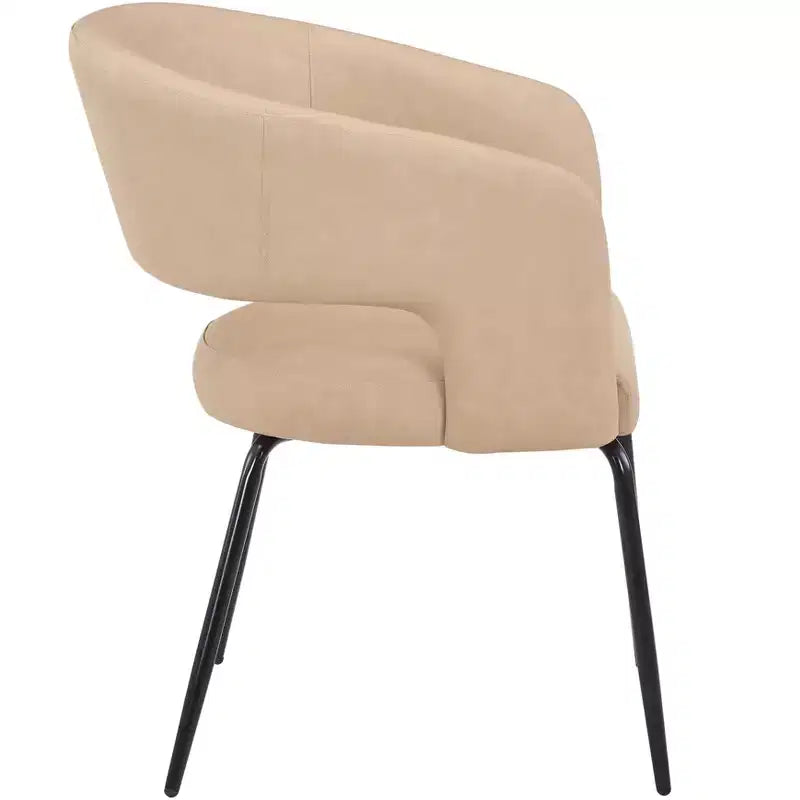 Ensemble de salle à manger 5 pièces LeisureMod Verve avec table à manger ronde de 36 po avec plateau en MDF noir et 4 chaises de salle à manger