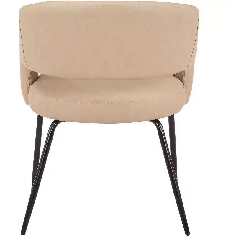 Ensemble de salle à manger 5 pièces LeisureMod Verve avec table à manger ronde de 36 po avec plateau en MDF noir et 4 chaises de salle à manger