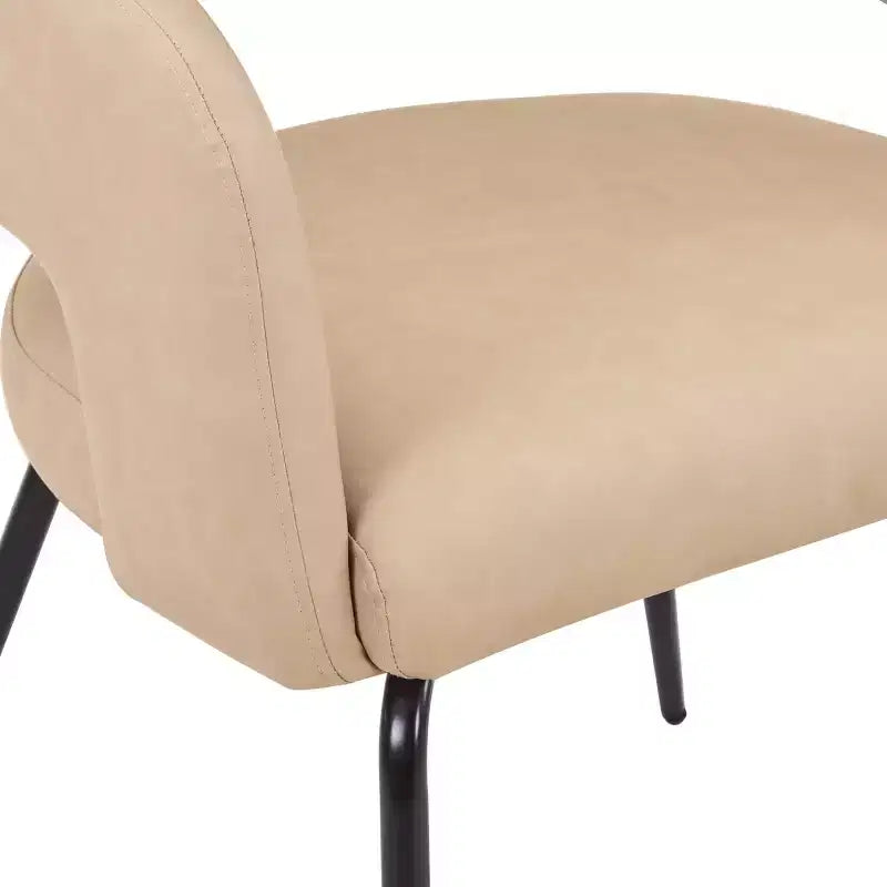 Ensemble de salle à manger 5 pièces LeisureMod Verve avec table à manger ronde de 36 po avec plateau en MDF noir et 4 chaises de salle à manger