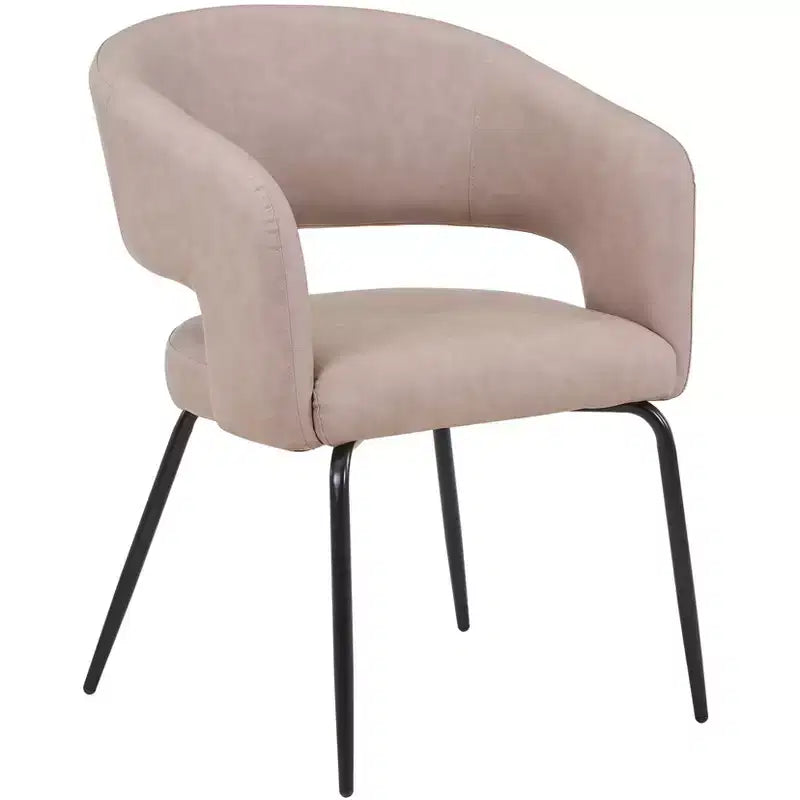 Ensemble de salle à manger 5 pièces LeisureMod Verve avec table à manger ronde de 36 po avec plateau en MDF noir et 4 chaises de salle à manger