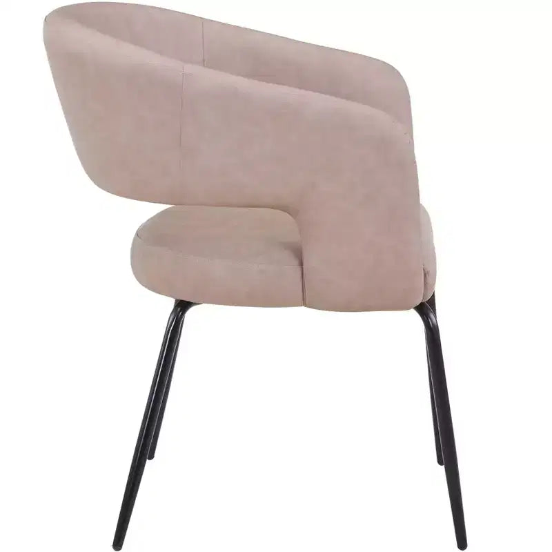Ensemble de salle à manger 5 pièces LeisureMod Verve avec table à manger ronde de 36 po avec plateau en MDF noir et 4 chaises de salle à manger