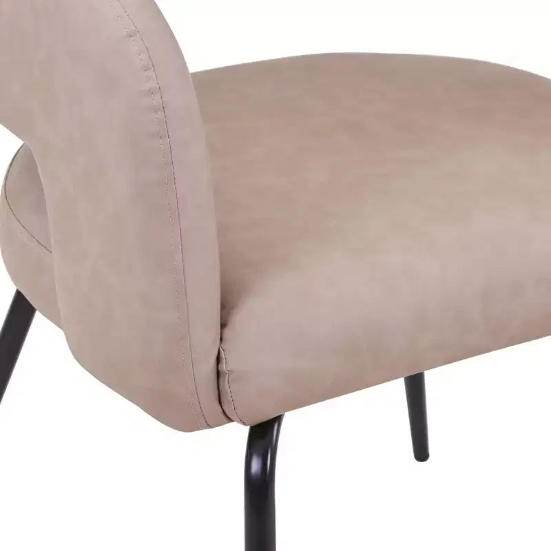 Ensemble de salle à manger 5 pièces LeisureMod Verve avec table à manger ronde de 36 po avec plateau en MDF noir et 4 chaises de salle à manger
