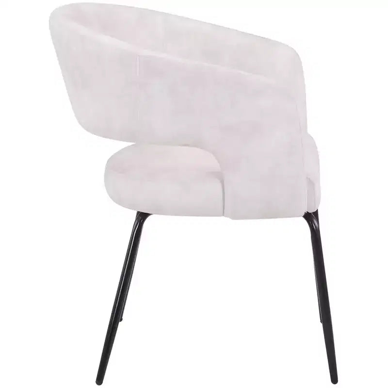Ensemble de salle à manger 5 pièces LeisureMod Verve avec table à manger ronde de 36 po avec plateau en MDF noir et 4 chaises de salle à manger