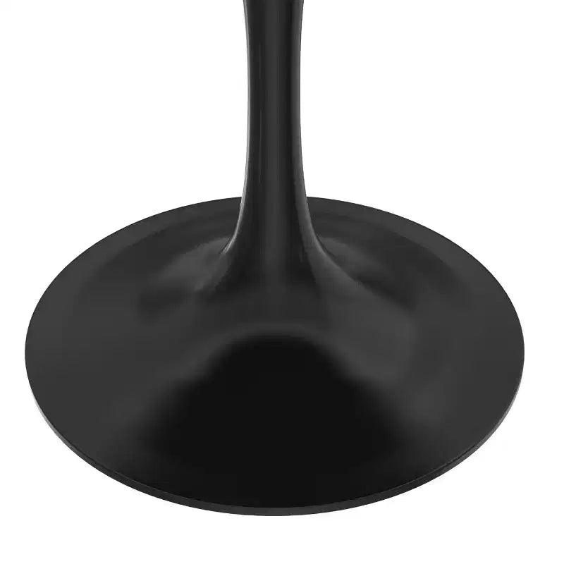 Ensemble de salle à manger 5 pièces LeisureMod Verve avec table à manger ronde de 36 po avec plateau en MDF noir et 4 chaises de salle à manger