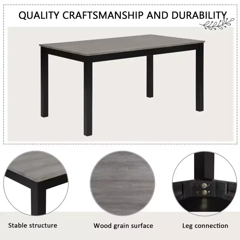 Ensemble de salle à manger 6 pièces avec banc et chaises, ensemble de table à manger pour 6 avec banc, ensemble de table à manger en bois pour cuisine, salle à manger