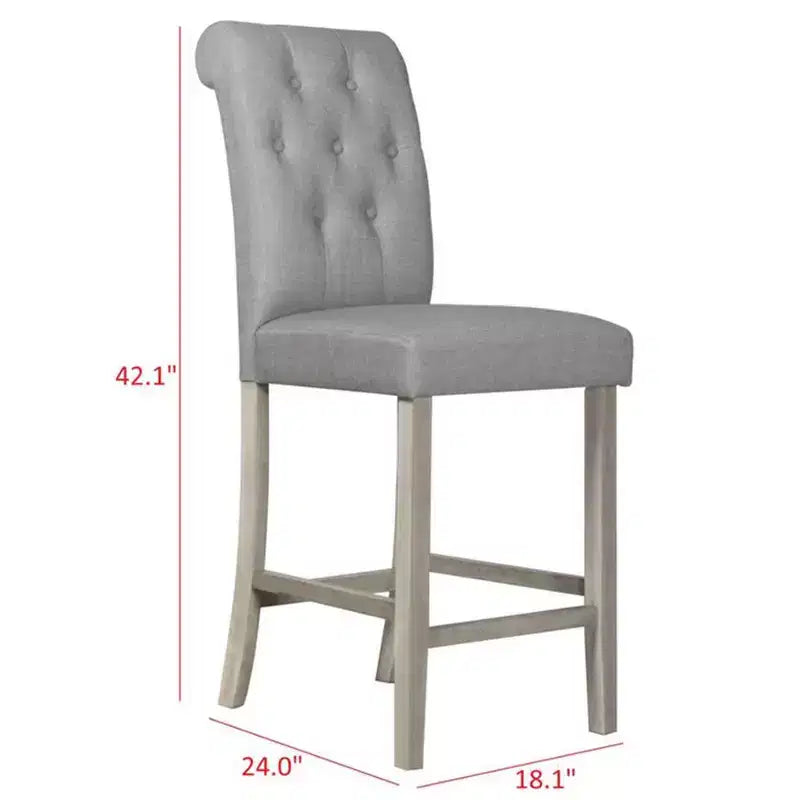 Ensemble de salle à manger hauteur comptoir Dothan Home Design, gris antique