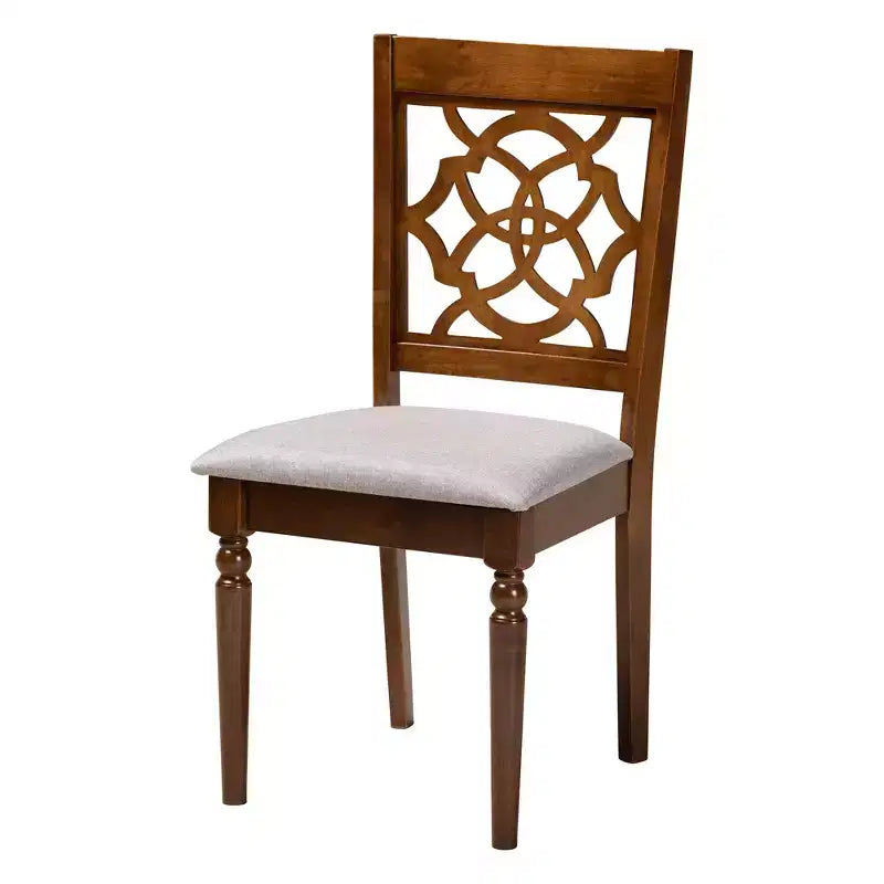 Ensemble de salle à manger 5 pièces Baxton Studio Valerie moderne en bois gris et noyer marron
