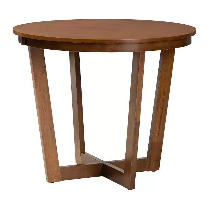 Ensemble de salle à manger 5 pièces Baxton Studio Valerie moderne en bois gris et noyer marron